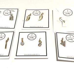 Set of 6 dangle earrings